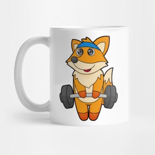 Fox at Fitness with Barbell Mug